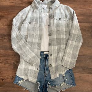 Gray Plaid Shacket